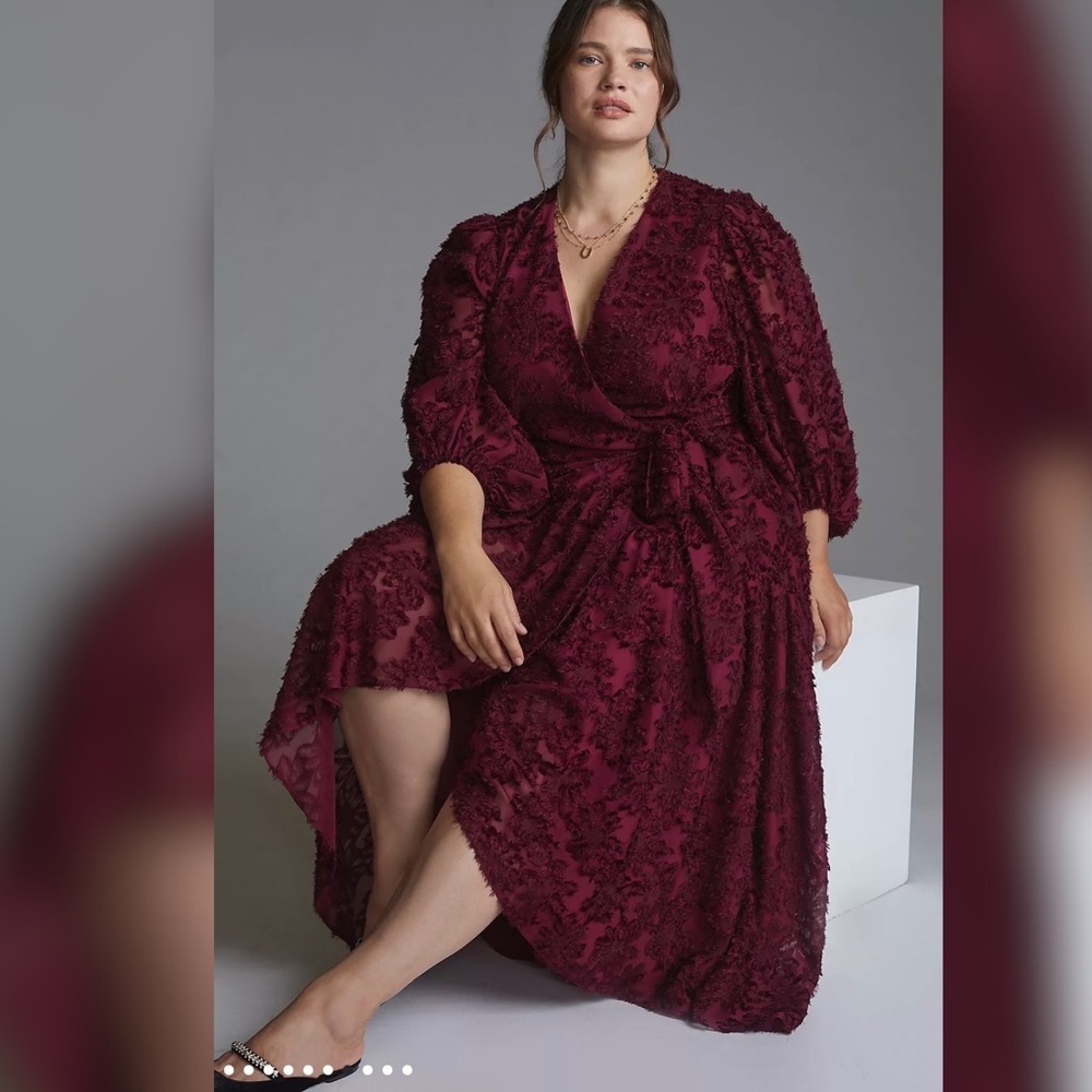 Anthropologie - Rosa Floral Wrap Maxi Dress - size 2X